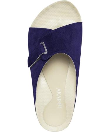 AKAISHI Purple Berry Massage Room Sandals - Soft Padded Footbed (39.5 EU) | Premium Comfort for Relaxation | International Shipping Available - Buy Online on GoSupps.com