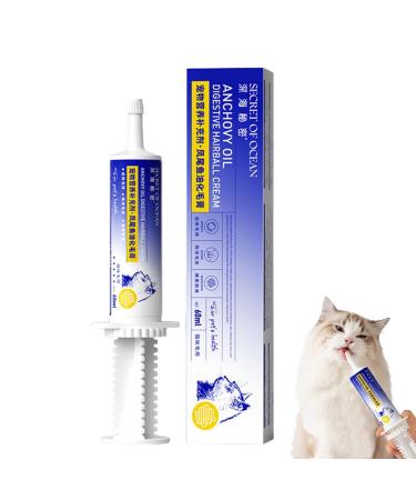 Cat Hairball Paste | Cat Nutritional Gel Anti Hairball Control Supplement Natural and Effective Hairball Gel for Healthy Tissue Kitten and Cats 60ml