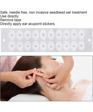 100 PCS Ear Seeds Auricular Sticker Kit Ear Seeds Ear Press Seeds Acupuncture Vaccaria Ear Seeds Massage Paste Ear Stickers Promote Blood Circulation Safe Painless Tool Accelerate Healing Ear Massage Silver - Buy Online on GoSupps.com