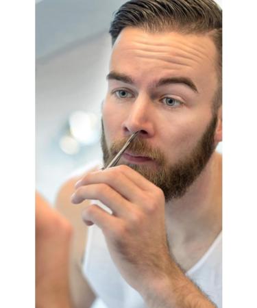 Professional Little Hair Shears for Ears & Noses - 2 Piece Set with Curved Safety Blades & Rounded Tip for Precise Trimming (Silver) - Buy Online on GoSupps.com