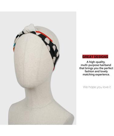 Alwaysgirls Women Headband Twist Bow Wired Headwrap - Retro Polka Dot Multicolored Hair Accessory for Women & Girls - Buy Online on GoSupps.com