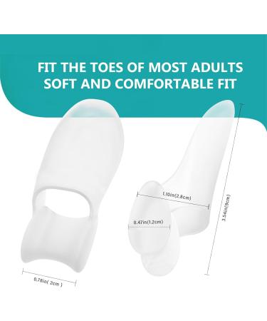 6-Piece Silicone Toe Spreader - Transparent Hallux Protection for Natural Toe Alignment - Universal Size - Buy Online on GoSupps.com