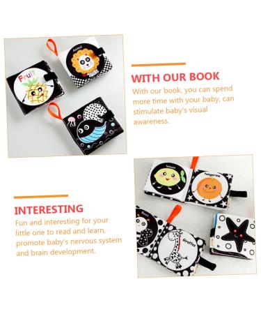 Ibasenice 2-Pack Fabric Book Game Set | Educational Toys for Toddlers | Baby Opposites Fabric Books | Soft Peach Skin | International Shipping Available - Buy Online on GoSupps.com