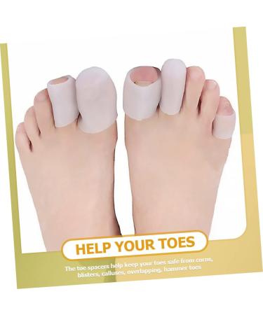 Healvian 10pcs Toe Cover & Separator Set - Bunion & Corn Protectors - Silicone Gel Sleeves - Toe Spreader Braces - White - 1.7x1.5cm - Buy Online on GoSupps.com