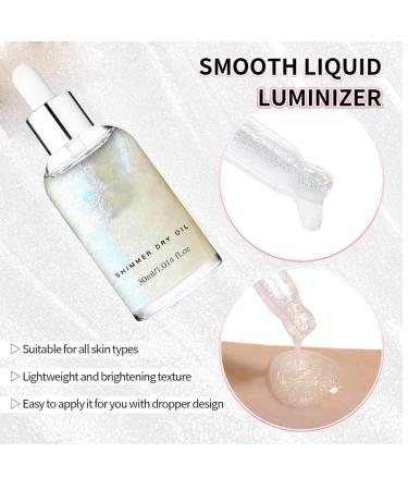 GL-Turelifes Body Shimmer Dry Oil | Glowing Skin & Glitter Oil | 30ml Waterproof Facial Gloss - Shop Internationally - Buy Online on GoSupps.com