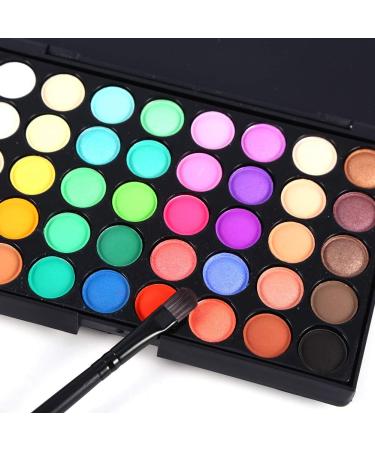 40 Color Eyeshadow Palette with Brush Set - Highly Pigmented Matte & Shimmer Makeup - International Shipping - Buy Online on GoSupps.com