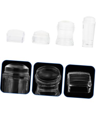 Ipetboom 4 Sets Nail Stamp Nail Art Seal Spachella Silicone Manicure Tools Silicone Scraper Silicone Nail Tools Manicure Transfer Seal Clear Jel Plastic Cosmetic Silicone Nails - Buy Online on GoSupps.com