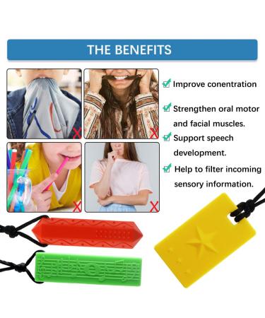 Kefu Colar Chain for Children | Sensory Silicone Bei ring for ADHD Teething Autism & Biting Needs | Speech Therapy Aid for Boys & Girls (5 Pack) - Buy Online on GoSupps.com