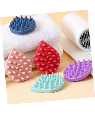 Silicone Shampoo Comb & Scrubber Massager | Scalp & Body Brush for Baby Shower | Dark Blue | 1pc - Buy Online on GoSupps.com