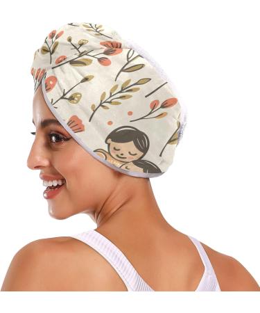 Super Absorbent Mother's Day Flowers Hair Towel 2 Pack | Quick Dry Hair Turbans for Women & Girls - Buy Online on GoSupps.com
