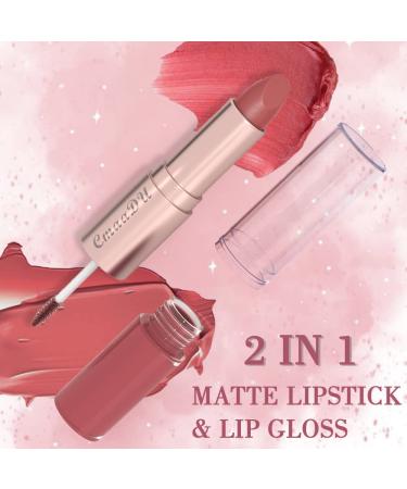 3Pcs Wine Red Mauve Nude Pink Matte Lipstick Set for Women - Long Lasting & Vegan Formula - Waterproof & Smudge Proof - Buy Online on GoSupps.com