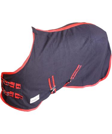 Buy RL24 Sweat Rug BASICLINE - Breathable Fleece Transport Blanket for Horses | Night Blue 75cm - Buy Online on GoSupps.com