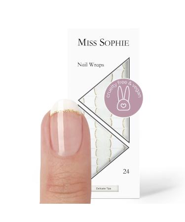 Miss Sophie Nail Wraps - 24 Ultra-Thin-self-Adhesive Long-Lasting Nail Wraps Delicate Tips 24