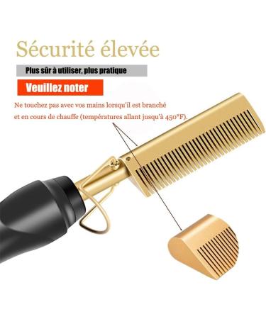 Barley Direct Ceramic Hair Comb - Portable Travel Straightener with 3 Temperature Settings - Multifunction Afro Comb for All - Buy Online on GoSupps.com