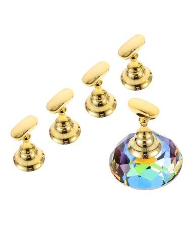 Ipetboom 1 Set Nail Holder Nail Display Stand Professional Nail Art Display Nail Salon Display Stand Nail Tip Training Holder Magnetic Nail Stand Nail Training Display Holder Manicure Gem 3.5X3.5X2CM Colorful