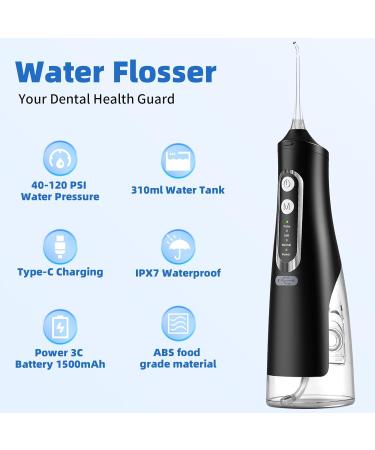 Mouth Shower Water Flosser - 4 Modes 8 Nozzles IPX7 Waterproof 310ml Portable & USB Rechargeable - Perfect for Home & Travel - Buy Online on GoSupps.com