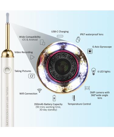 Physician-Tested Ear Wax Removal Kit with Camera for iOS & Android - 27-Piece Visual Ear Cleaning Tool - Buy Online on GoSupps.com