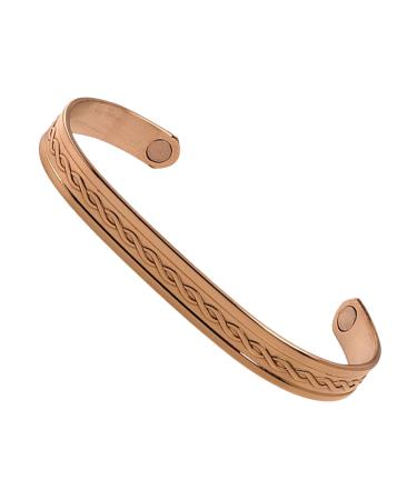 Sabona Tudor Copper Magnetic Bracelet Copper Tudor Wristband Small 5.5 Small Brown