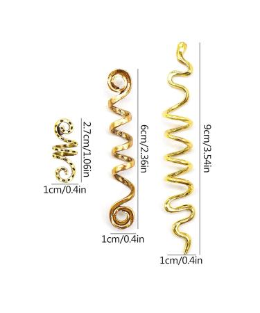 Buy Bantre 6-Piece Spiral Hair Needles & Clips - Gold Metal Braids 3 Sizes - International Shipping Available - Buy Online on GoSupps.com