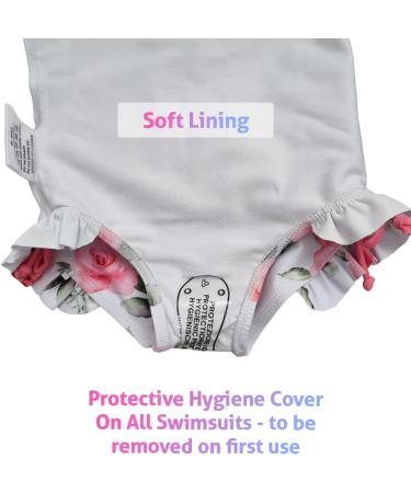 Moon Snow Baby UV Sunsuit Rashguard 3-4 Years Girls Swimsuit Roses/White - Buy Online on GoSupps.com