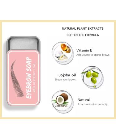  SLYHHZHMY Eyebrow soap eyebrow paste eyebrow wax eyebrow gel eyebrow makeup soap transparent natural long-lasting. - Buy Online on GoSupps.com