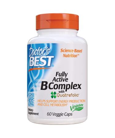 Doctor's Best Fully Active B Complex with Quatrefolic 60 Veggie Caps