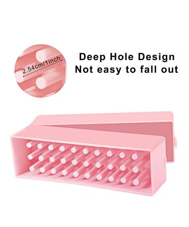 CGEB Nail Drill Bits Holder Stand Organizer - 30 Holes Manicure Tools Container (Pink) - Buy Online on GoSupps.com