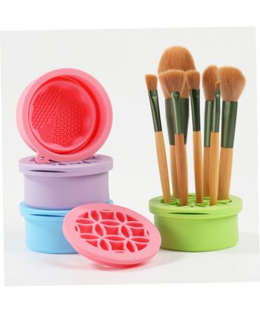 Ipetboom Powder Puff Cleaning Bowl Makeup Brush Scrubber Silicone Makeup Brush Makeup Brush Cleaning Pad Brush Cleaning Bowl Makeup Brush Cleaning Mat Sponge Silica Gel Tool Pink 10x8.5cm Pink - Buy Online on GoSupps.com