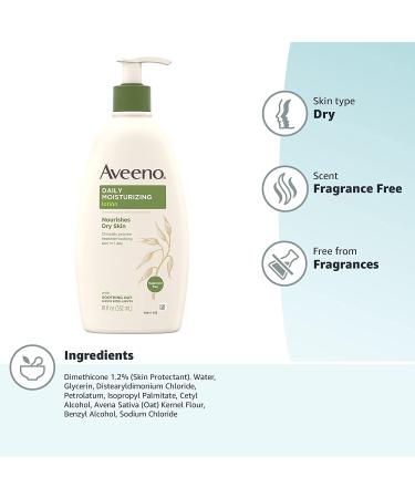 Aveeno Daily Moisturizing Lotion Fragrance Free 18 oz - Hydrating Skin Care - Buy Online on GoSupps.com