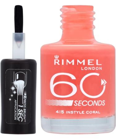 Rimmel 60 Seconds Nail Polish Instyle Coral 415 Instyle Coral 8 ml (Pack of 1) - Buy Online on GoSupps.com
