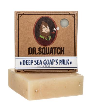 Dr. Squatch All Natural Bar Soap for Men with Medium Grit  Deep Sea Goat's Milk Deep Sea Goat's Milk 5 Ounce (Pack of 1)
