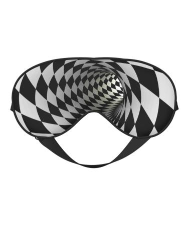 3D Vortex Illusion Print Sleep Eye Mask Blindfold with Elastic Strap Headband Soft Eye Cover Eyeshade for Night Sleeping Travel
