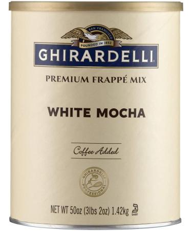 Ghirardelli Mix, White Mocha Frappe, 49.92 oz,(Pack of 1) White Mocha 3.12 Pound (Pack of 1)