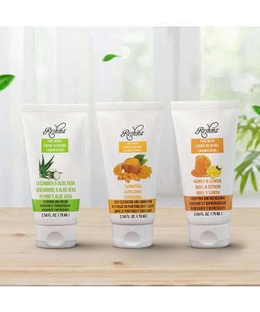 Reshma Beauty Pocket-Sized Face Wash Trio | For All Skin Types & Dull Skin | Gentle Face Wash For Daily Use - Buy Online on GoSupps.com