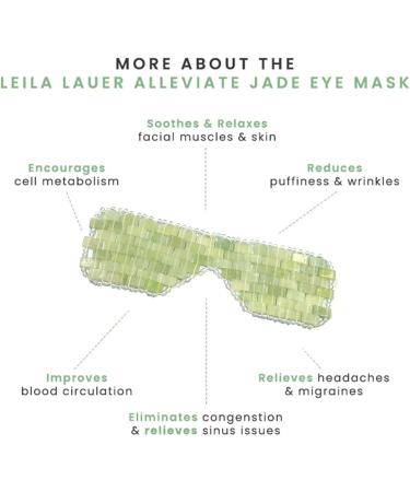  Ynnhik Jade Sleep Mask Cooling Sleep Mask Soothing Sleep Mask Luxury Sleep Mask for Restful Sleep Natural Gemstone Eye Cover - Buy Online on GoSupps.com