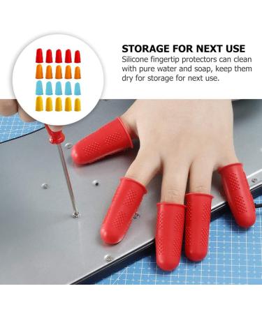 TEHAUX 20pcs Finger Cots | Rubber Finger Protectors & Caps for Sewing Hot Glue Anti-Static | Durable Finger Cushions and Gloves - Buy Online on GoSupps.com