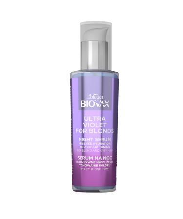 Oceanic SA Biovax Ultra Violet Intensive moisturizing serum for the night of blonde and gray hair 100 ml
