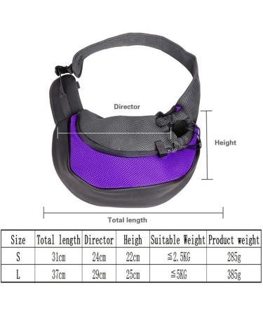 Petemoo Portable Dog & Cat Travel Carrier - Breathable Mesh Shoulder Bag for Pets (up to 5kg) - Purple - Buy Online on GoSupps.com