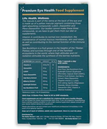 Eye Doctor Dry Eye Supplement - 90 Vegan Capsules for Vision Health Support - Lutein, Zeaxanthin, Omega 3, 6, 7, 9, Sea Buckthorn, Goji Berry & Bilberry Extract - 90 Count - Buy Online on GoSupps.com