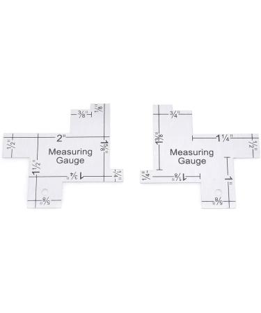 Semetall 2Pack Mini 2" Hand Measuring Gauge for Quilting Sewing and Patchwork Plastic Silver 2 Inch - Buy Online on GoSupps.com