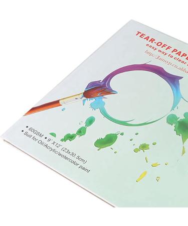 A4 Tearoff Paper Palette Watercolor Gouache Oil Painting Disposable Smooth Palette Paper for Artists Water Resistant Thumbhole Art Supplies - Buy Online on GoSupps.com