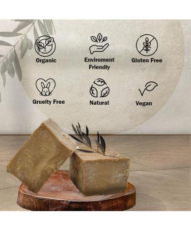 Aleppo Olive Oil Soap Bar - Gentle for Sensitive Skin Hair Face & Body | 15% Laurel Oil 85% Olive Oil | International Shipping Available - Buy Online on GoSupps.com