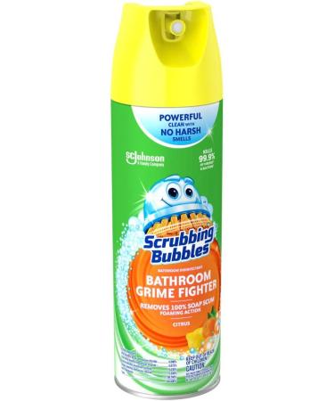 Scrubbing Bubbles Bathroom Grime Fighter Aerosol Citrus 20 oz - Deep Clean and Freshen Your Bathroom with Ease - Buy Online on GoSupps.com