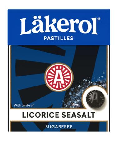 Cloetta Lakerol Licorice Seasalt pastilles 4 Des boites of 25g
