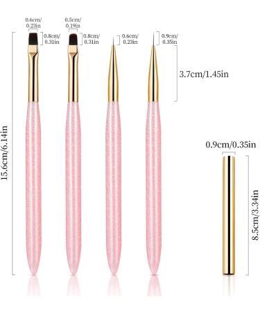 4pcs Professional Nails Art Brushes Dotting Pen For Beautiful Nails Painting Brush Drawing Tools Mom - Buy Online on GoSupps.com