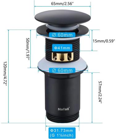 Convenient Drain For Sink With Hair Filter Drain Fitting Sink With Rubber Seal Quick & Simple Maintenance Simple Install Sink Drain Metal Drain Fitting Sink With Overflows Popup Valves Drain - Buy Online on GoSupps.com