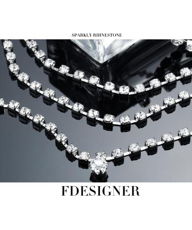 Crystal Head Chain Wedding Headpiece - Rhinestone Bride Hair Jewelry for Women and Girls - Buy Online on GoSupps.com