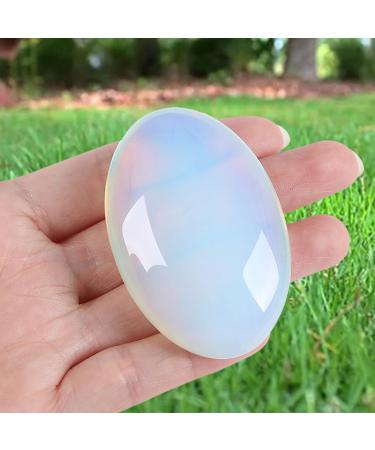 XIANNVXI Large Opal Worry Stone - Natural Polished Oval Gemstone for Healing Energy - 2.4 Pocket Stone - International Shipping Available - Buy Online on GoSupps.com