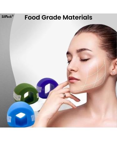 Jaw Trainer Set - 3 Levels of Resistance (30lb 40lb 50lb) Jaw Exerciser 100% Food Grade Silicone BPA Free - Includes 3 Biting Necklaces 18 Biting Strips & 3 Storage Boxes for Men & Women - Buy Online on GoSupps.com