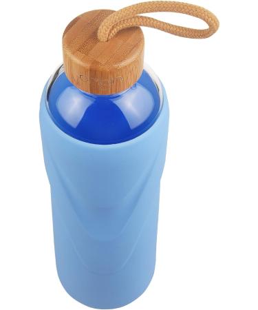 Origin BPA-Free Glass Water Bottle - Baby Blue 14 oz - Dishwasher Safe - Buy Online on GoSupps.com